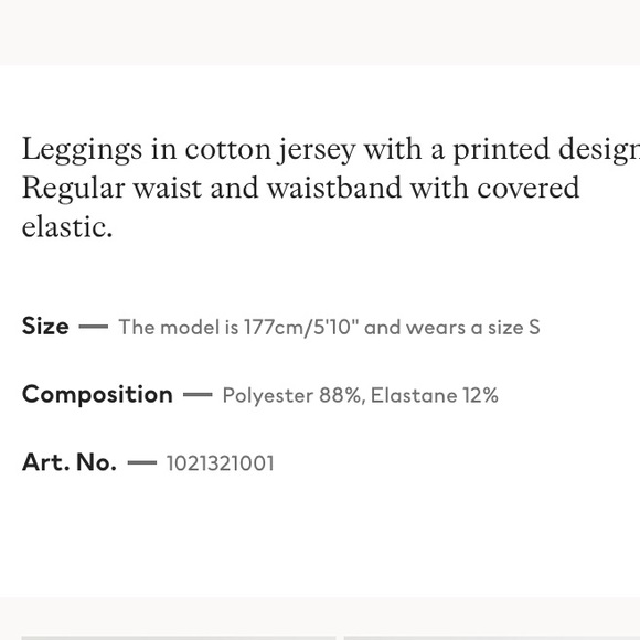 H&M purple jersey printed leggings - Picture 4 of 5